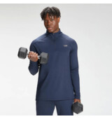 MyProtein Mens Repeat Mark Graphic Training 1/4 Zip petrol blue