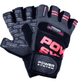 Power System Wrist Wrap Gloves Power Grip PS 2800 1 pair - red