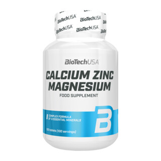 BioTech USA Calcium Zinc Magnesium 100 tablets