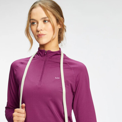 MyProtein Women's Graffiti Graphic Training 1/4 Zip deep pink