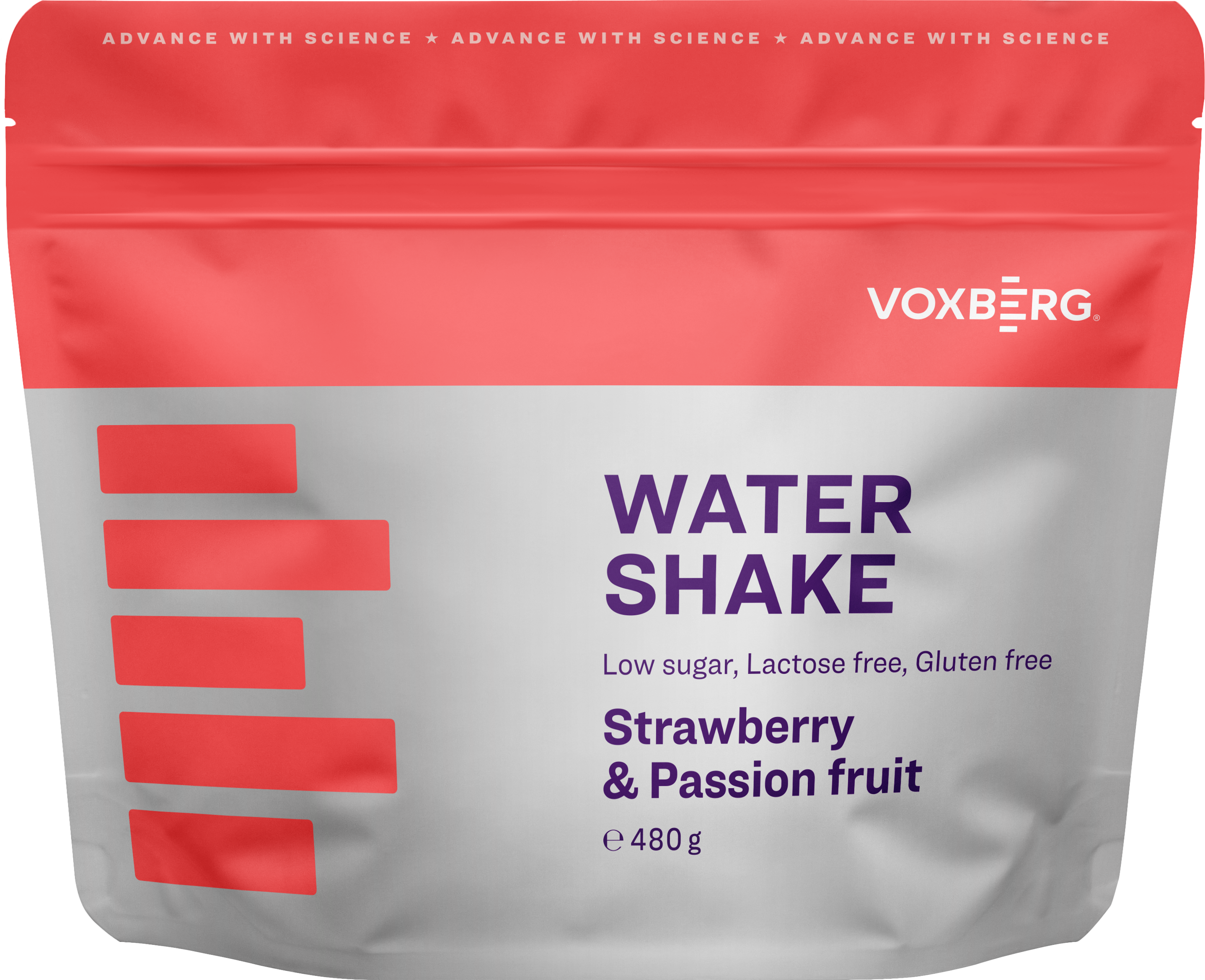 Voxberg Water Shake (Clear Isolate) 480 g eper-passiógyümölcs