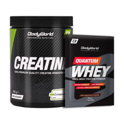 BodyWorld Creatine (Creapure®) 500 g + Quantum Whey 30 g FREE