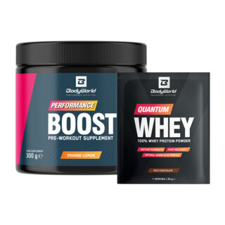 BodyWorld Boost 300 g + Quantum Whey 30 g ZADARMO
