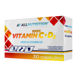 ALLNUTRITION Vitamin C 1000 + D3 30 kapselia