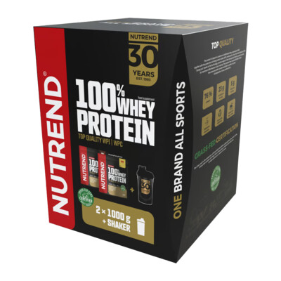 Nutrend Whey Protein Pack 2 x 1000 g + shaker
