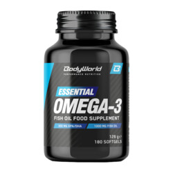 BodyWorld Essential Omega-3 180 kapsler