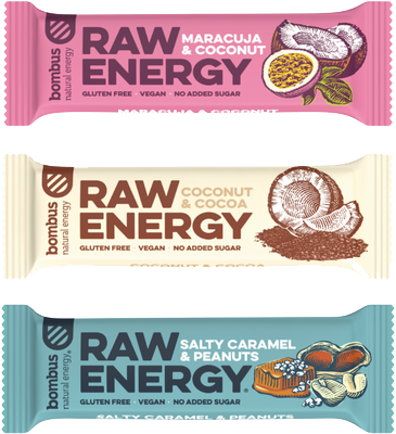 Bombus Raw Energy 3 x 50 g mix příchutí