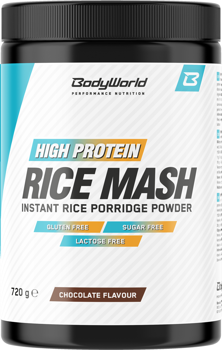 BodyWorld High Protein Rice Mash 720 g suklaa