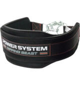 Power System Neoprene Dip Belt with Chain Dipping Beast PS 3860 sort / rød