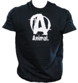 Universal Animal Basic Logo Tee μαύρο