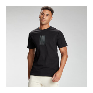 MyProtein Men's Repeat MP Graphic Short Sleeve T-Shirt black