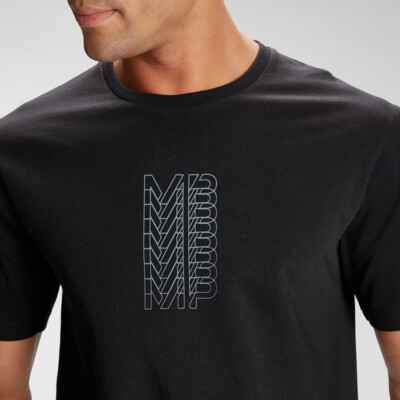 MyProtein Men's Repeat MP Graphic Short Sleeve T-Shirt sort