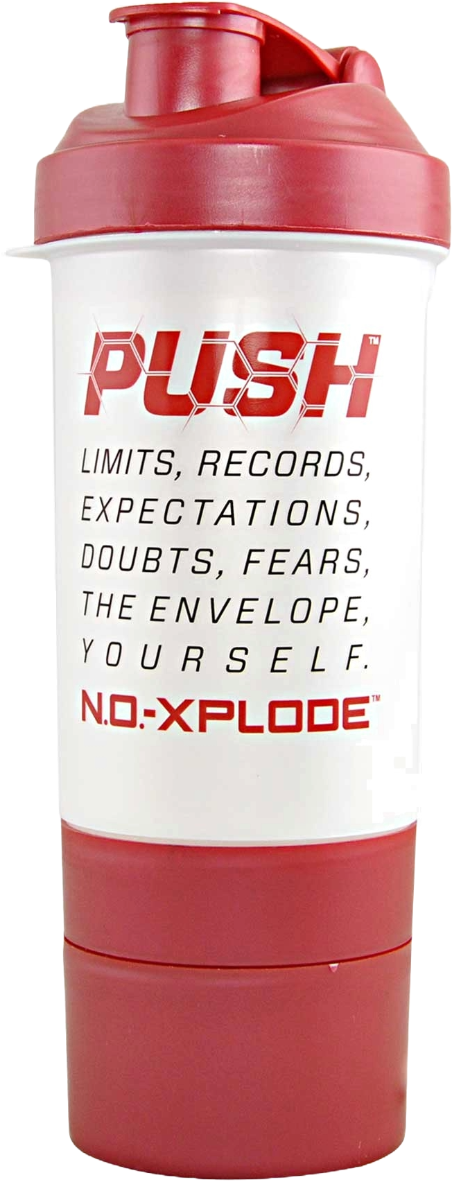 BSN N.O.-Xplode Shaker 600 ml vit-röd
