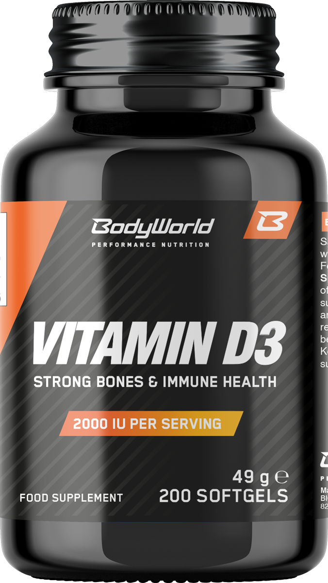BodyWorld Vitamin D3 2000 IU 200 kapsułek