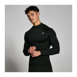 MyProtein Men's Training Baselayer High Neck Long Sleeve Top black