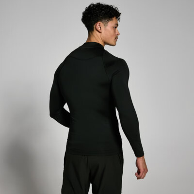 MyProtein Men's Training Baselayer High Neck Long Sleeve Top black