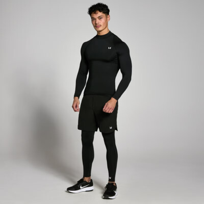 MyProtein Men's Training Baselayer High Neck Long Sleeve Top black