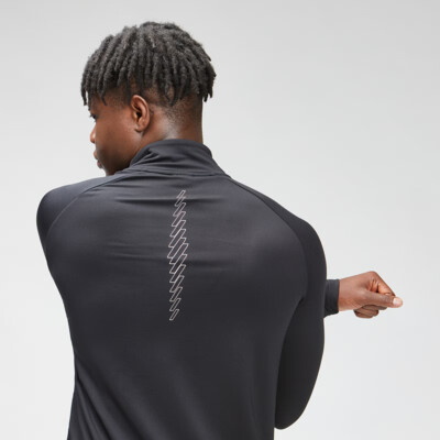 MyProtein Men's Repeat Mark Graphic Training 1/4 Zip črna