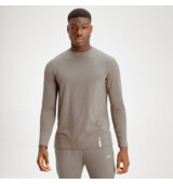 MyProtein Mens Luxe Classic Long Sleeve Crew gris-brun