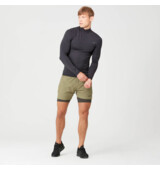 MyProtein Men's Sculpt Seamless 1/4 Zip Top temno siva