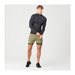 MyProtein Men's Sculpt Seamless 1/4 Zip Top temno siva