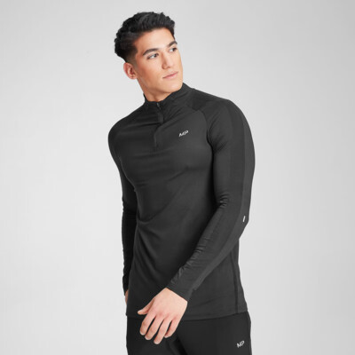 MyProtein Men's Velocity 1/4 Zip schwarz