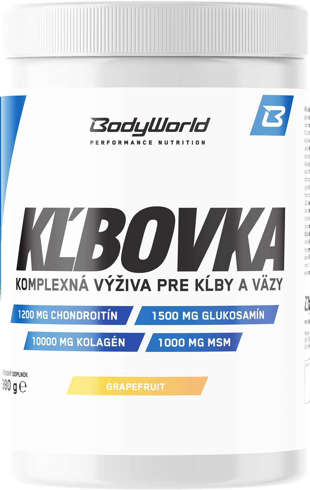 BodyWorld Kĺbovka 380 g grapefruit