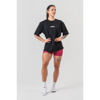 Nebbia Oversized tričko GYM ESSENTIALS 381 černá