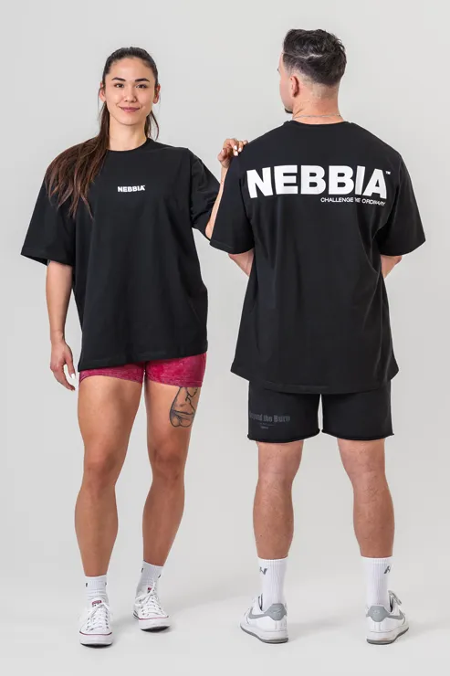 Nebbia Oversized T-Shirt GYM ESSENTIALS 381 czarny M
