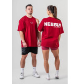 Nebbia Oversized T-Shirt GYM ESSENTIALS 381 mörkröd