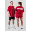 Nebbia Oversized tričko GYM ESSENTIALS 381 tmavě červená