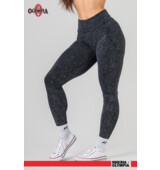 Nebbia Washed fitness legíny s vysokým pasem GYM WARRIOR 776 černé