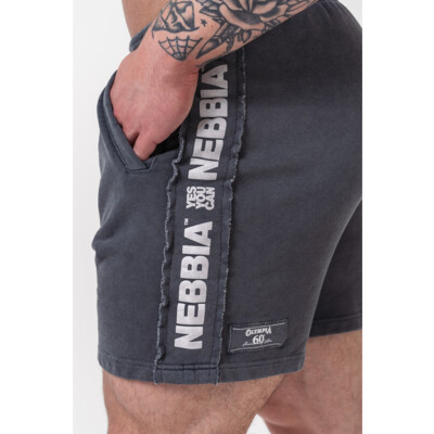 Nebbia Washed Sweat Shorts LEGEND 786 μαύρο