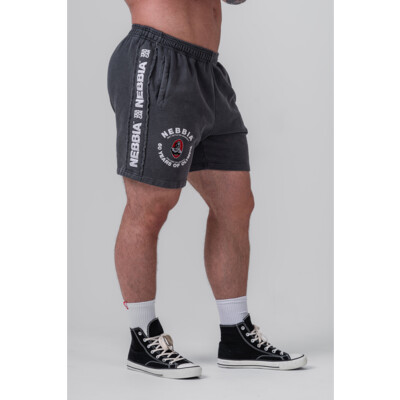 Nebbia Washed Sweat Shorts LEGEND 786 μαύρο
