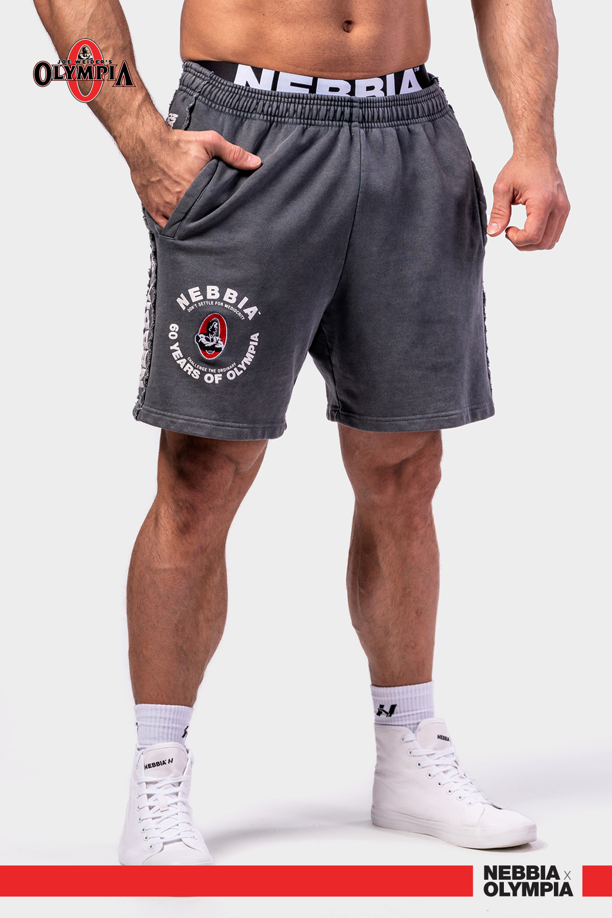 Nebbia Washed Sweat Shorts LEGEND 786 black XL (xlarge)