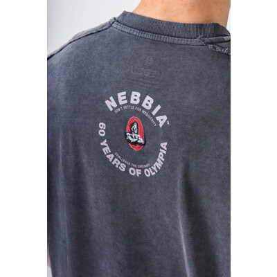 Nebbia Washed oversized tričko GOLDEN AGE 790 černá
