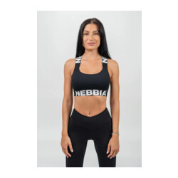 Nebbia Medium-Support Criss Cross Sports Bra ICONIC 230 sort