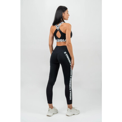 Nebbia Medium-Support Criss Cross Sports Bra ICONIC 230 sort