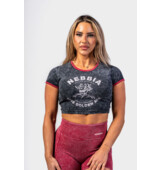 Nebbia Washed crop top tričko GOLDEN AGE 782 černé