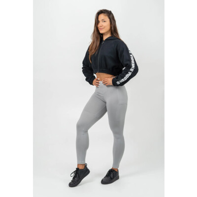Nebbia Legíny s vysokým pasem LEG DAY GOALS 248 šedá