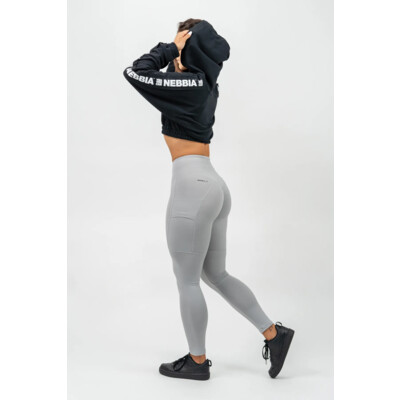 Nebbia Legíny s vysokým pasem LEG DAY GOALS 248 šedá