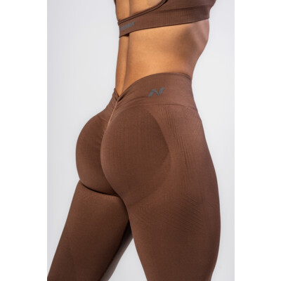 Nebbia High Waisted Push-Up Leggings TOTALLY SEAMLESS 303 rjava