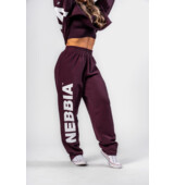 Nebbia Loose-Fit Baggy Pants BOYFRIEND STYLE 432 dark red