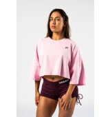 Nebbia Oversized Cropped Tee JUST FLOW 431 rose