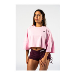 Nebbia Oversized Cropped Tee JUST FLOW 431 pink