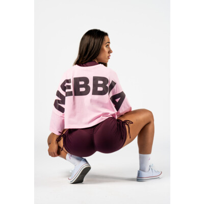 Nebbia Oversized Cropped Tee JUST FLOW 431 pink