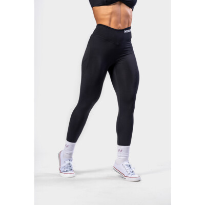 Nebbia V-Cut Lace-Up Sculpting Leggings OWN YOUR POWER 426 black