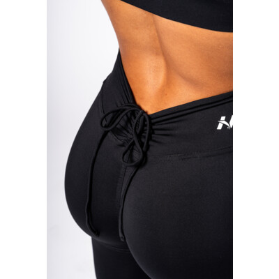Nebbia V-Cut Lace-Up Sculpting Leggings OWN YOUR POWER 426 black
