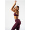 Nebbia Medium-Support Sports Bra TWIST-KNOT 423 dark red