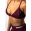 Nebbia Medium-Support Sports Bra TWIST-KNOT 423 dark red